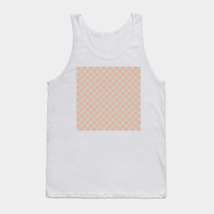 Wonky Checkerboard, Pink and Green Tank Top